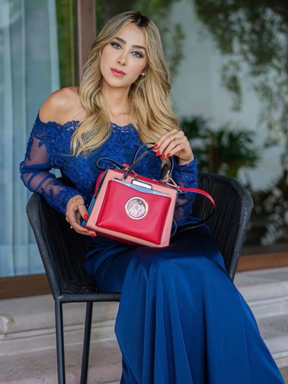 Nicole Lee Satchel and wristlet set